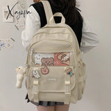 Xajzpa - Casual Waterproof Women Backpack For Teenager Kawaii Girl Female School Bag Nylon Black