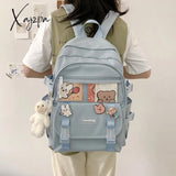 Xajzpa - Casual Waterproof Women Backpack For Teenager Kawaii Girl Female School Bag Nylon Black