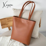 Xajzpa - Casual Women Shoulder Bag Pu Leather Tote Handbag Female Shopping Bags Soft Lady Purse