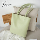 Xajzpa - Casual Women Shoulder Bag Pu Leather Tote Handbag Female Shopping Bags Soft Lady Purse