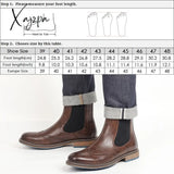 Xajzpa - Chelsea Boots Men 2023 Top Quality Comfortable Fashion Autumn Leather