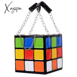 Xajzpa - Chic Cubic Shape Box Women Handbags Designer Chains Totes Luxury Pu Leather Messenger Bag