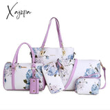 Xajzpa - Chinese Style Floral Printing Women Handbags Shoulder Bags Set Female Practical Composite