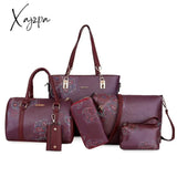 Xajzpa - Chinese Style Floral Printing Women Handbags Shoulder Bags Set Female Practical Composite