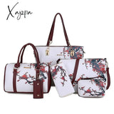 Xajzpa - Chinese Style Floral Printing Women Handbags Shoulder Bags Set Female Practical Composite
