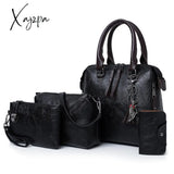 Xajzpa - Chinese Style Floral Printing Women Handbags Shoulder Bags Set Female Practical Composite