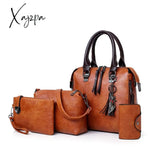 Xajzpa - Chinese Style Floral Printing Women Handbags Shoulder Bags Set Female Practical Composite