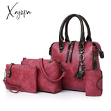 Xajzpa - Chinese Style Floral Printing Women Handbags Shoulder Bags Set Female Practical Composite