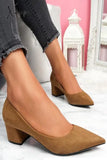 Xajzpa - Chunky Heel Pointed Heels