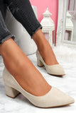 Xajzpa - Chunky Heel Pointed Heels