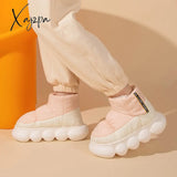 Xajzpa - Chunky High Heels 5Cm Women’s Ankle Boots Winter Platform Soft Female Cotton Shoes