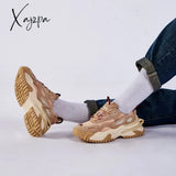 Xajzpa - Chunky Sneakers Women Autumn Flat Platform Shoes Spring Comfortable Thick Bottom Casual