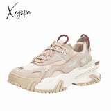 Xajzpa - Chunky Sneakers Women Autumn Flat Platform Shoes Spring Comfortable Thick Bottom Casual