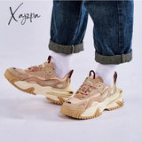 Xajzpa - Chunky Sneakers Women Autumn Flat Platform Shoes Spring Comfortable Thick Bottom Casual