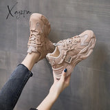 Xajzpa - Chunky Tennis Sneakers For Women Shoes Fashion Mesh Breathable Light Lightwight Running