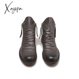 Xajzpa - Classic Chelsea Boots Mens Double Side Zipper Non-Slip Casual Shoes Men Trend Tassel