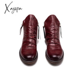 Xajzpa - Classic Chelsea Boots Mens Double Side Zipper Non-Slip Casual Shoes Men Trend Tassel