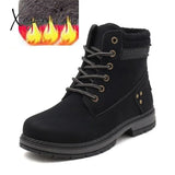 Xajzpa - Classic Martin Boots Women Warm Winter Ankle Bootie Outdoor Walking Shoes Girl Fashion