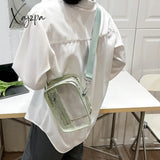 Xajzpa - Clear Crossbody Bag With Coin Purse Trendy Pvc Square Outdoor Travel Beach Shoulder Green