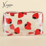 Xajzpa - Clear Makeup Bag Fashion Transparent Travel Portable Mini Wash Storage Bags Strawberry