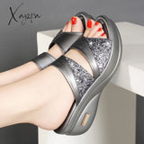 Xajzpa - Comfortable Sandals Women Summer Fashion New Wedge Platform Fish Mouth Slippers Women’s