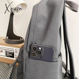 Xajzpa - Cool Male Travel Female Solid Color New Backpack Lady Men Laptop Women Student Bag Boy