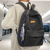 Xajzpa - Cool Male Travel Female Solid Color New Backpack Lady Men Laptop Women Student Bag Boy