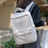 Xajzpa - Cool Student Female Fashion Backpack Waterproof Cute Women School Bag Lady Laptop White Book Kawaii Girl College Backpack Travel