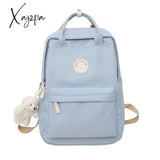 Xajzpa - Cool Student Female Fashion Backpack Waterproof Cute Women School Bag Lady Laptop White