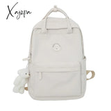 Xajzpa - Cool Student Female Fashion Backpack Waterproof Cute Women School Bag Lady Laptop White