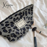 Xajzpa - Corduroy Make Up Bag Organizer Clutch Retro Flower Print Cosmetic Wash Women Travel Makeup