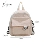 Xajzpa - Corduroy Mini Women’s Backpacks Female Bag Phone Purse Pouch Rucksack For Teen Girls