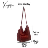 Xajzpa - Corduroy Tote Bag For Women 2023 Fashion Solid Color Shoulder With Side Pocket Girl Autumn