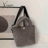 Xajzpa - Corduroy Women’s Bag Autumn Winter New Soft Handbags Cute Totes Fashion Casual Female