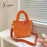 Xajzpa - Corduroy Women’s Bag Autumn Winter New Soft Handbags Cute Totes Fashion Casual Female