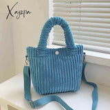 Xajzpa - Corduroy Women’s Bag Autumn Winter New Soft Handbags Cute Totes Fashion Casual Female