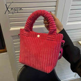 Xajzpa - Corduroy Women’s Bag Autumn Winter New Soft Handbags Cute Totes Fashion Casual Female