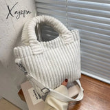 Xajzpa - Corduroy Women’s Bag Autumn Winter New Soft Handbags Cute Totes Fashion Casual Female