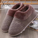 Xajzpa - Coslony Mens House Slippers Winter Shoes Women Home Indoor Warm Soft Sole Male Felt