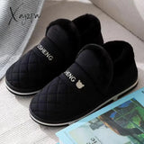 Xajzpa - Coslony Mens House Slippers Winter Shoes Women Home Indoor Warm Soft Sole Male Felt