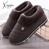 Xajzpa - Coslony Mens House Slippers Winter Shoes Women Home Indoor Warm Soft Sole Male Felt