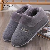 Xajzpa - Coslony Mens House Slippers Winter Shoes Women Home Indoor Warm Soft Sole Male Felt