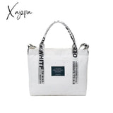 Xajzpa - Cotton Canvas Tote Shopping Bag Lady Big Capacity Pockets Girl Messenger School Books