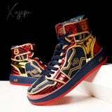 Xajzpa - Couple Fashion High Top Sneakers Men Women Classic Multicolor Casual Shoes Spring Autumn