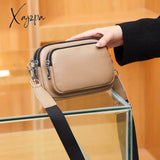Xajzpa - Cowhide Bag Spring And Summer New Women’s Leather Backpack Soft Messenger Broadband