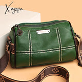 Xajzpa - Cowhide Women’s Bag Summer New Leather Soft Single Messenger Luxury Shoulder Green