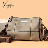 Xajzpa - Cowhide Women’s Bag Summer New Leather Soft Single Messenger Luxury Shoulder Khaki