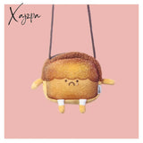 Xajzpa - Creative Bread Toast Plush Shoulder Bag Girls Coin Purse Card Holder Female Casual Cute