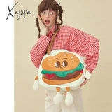 Xajzpa - Creative Kawaii Hamburger Canvas Tote Bag Travel Should Women Leisure Eco Shopping High
