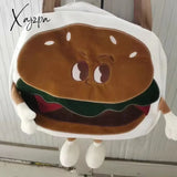 Xajzpa - Creative Kawaii Hamburger Canvas Tote Bag Travel Should Women Leisure Eco Shopping High